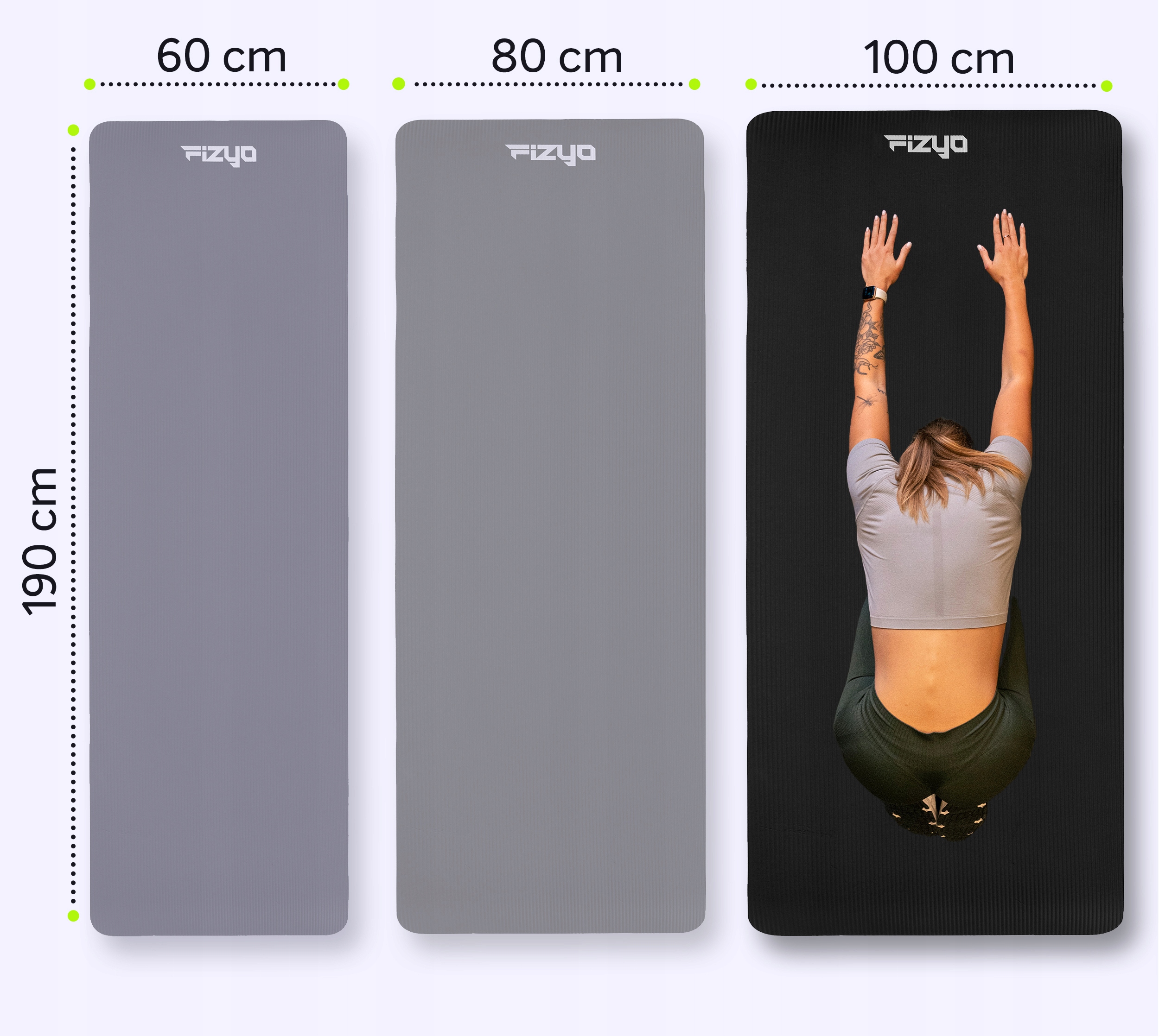 DUŻA GRUBA Mata do Ćwiczeń Jogi Pilatesu 190x100 Karimata NBR Fitness 1,5cm Waga produktu z opakowaniem jednostkowym 1 kg