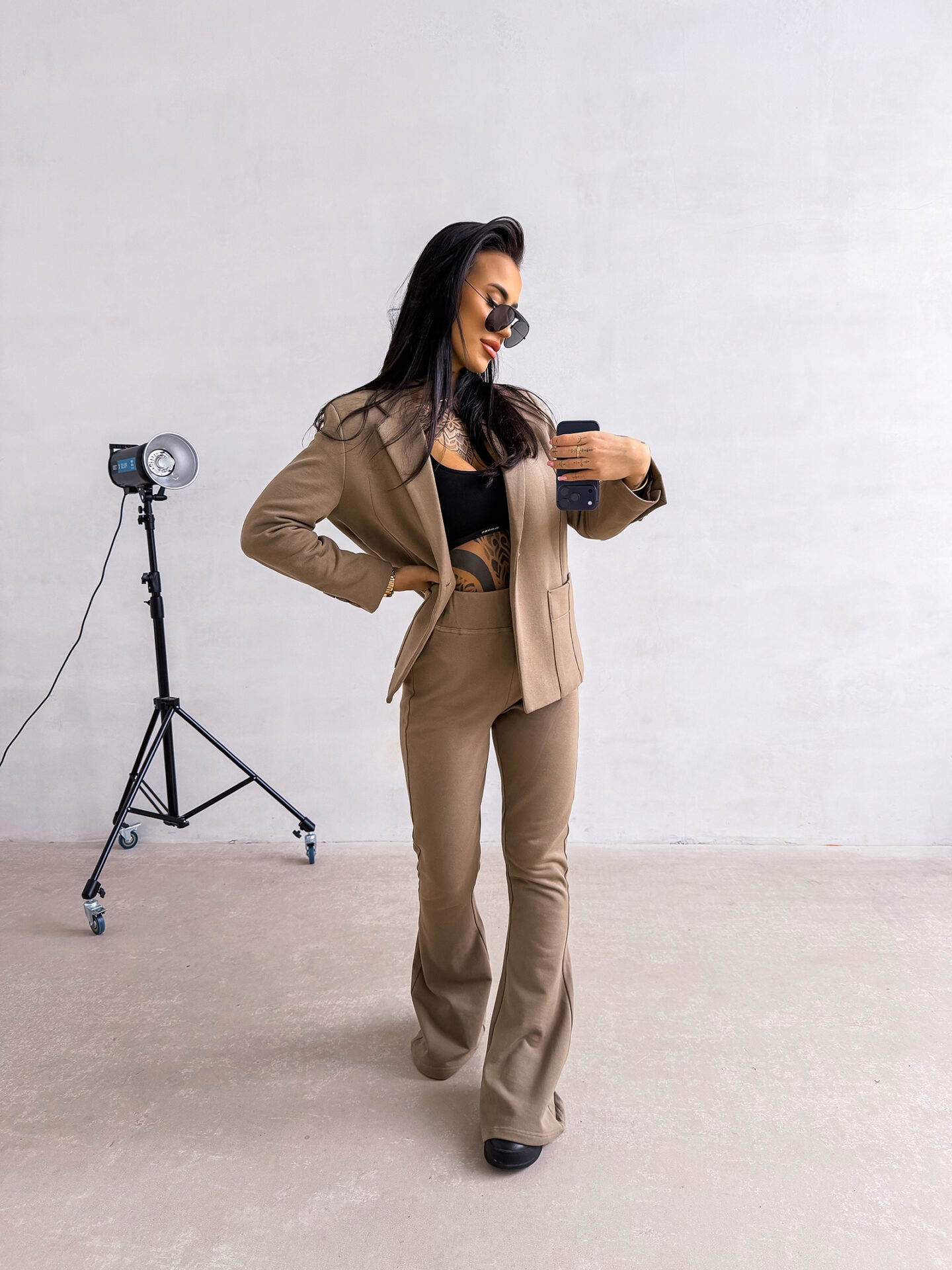 Dámský komplet Olavoga Mio hnědý M