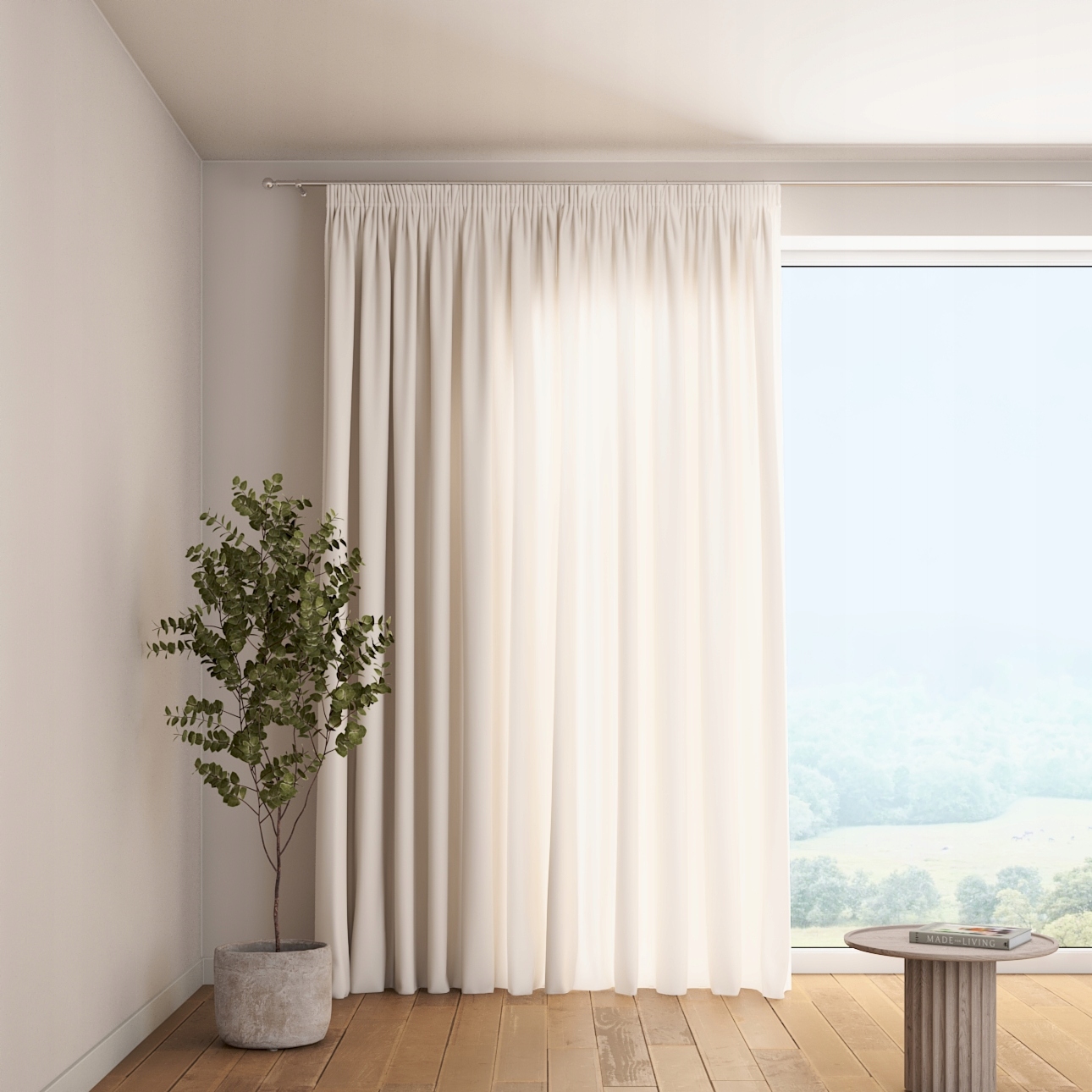 Dekoria Záclona na zvlnenej páske 1 ks 130x260 cm biela