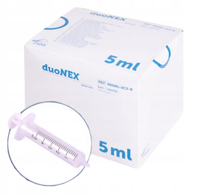 

Strzykawki Duonex 2-częściowe 5 ml 100 sztuk