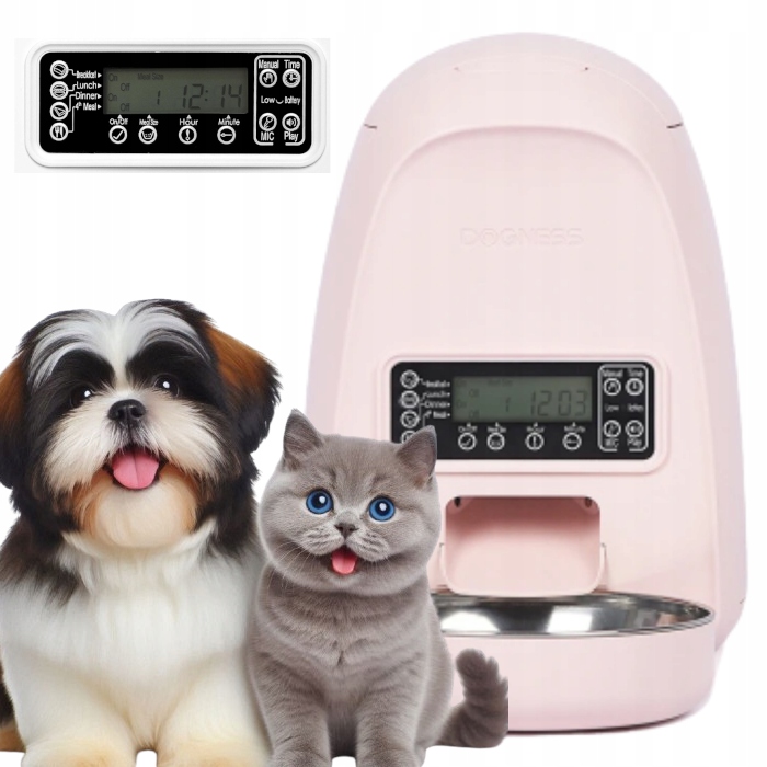 Levně Dávkovač Automatický Podavač krmiva pro psa kočku programátor Dogness 2 l