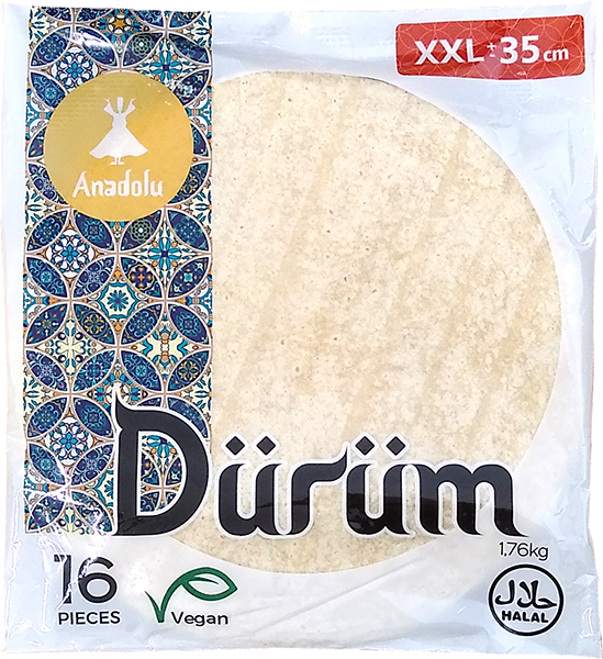 

[sf] Tortilla 35 cm 16szt Durum Wegan Halal