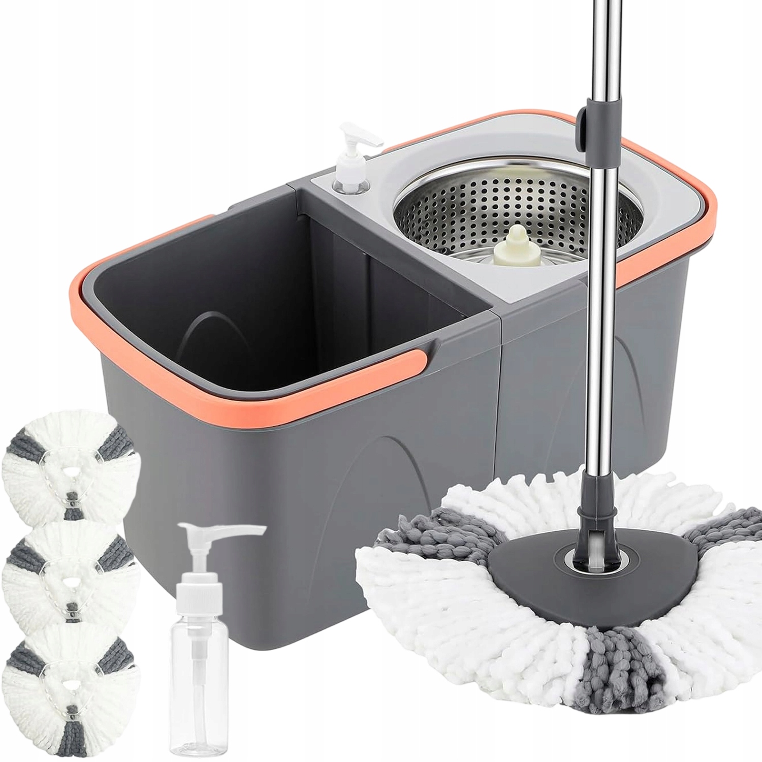 Levně Sada Kbelíků Pro Rotační Mop S Rotací A Funkcí Skládání