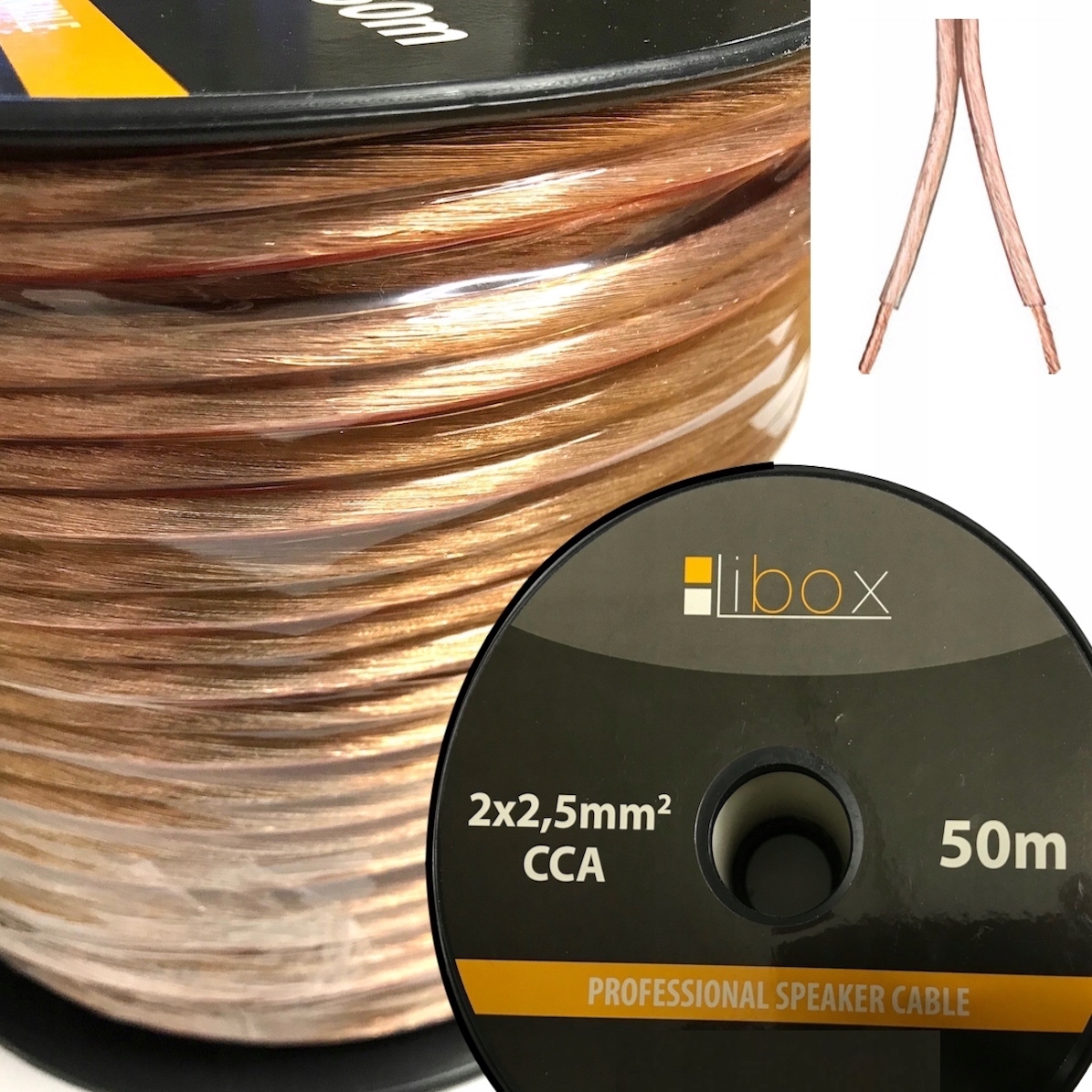 

Kabel Przewód Głośnikowy 2x2,5mm Cca Hq 50m