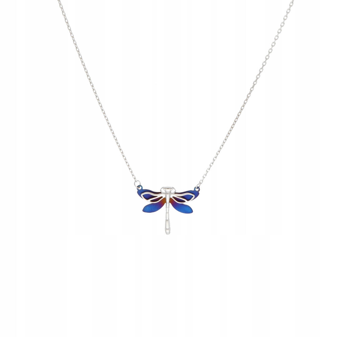 Náhrdelník vážka titan stříbro