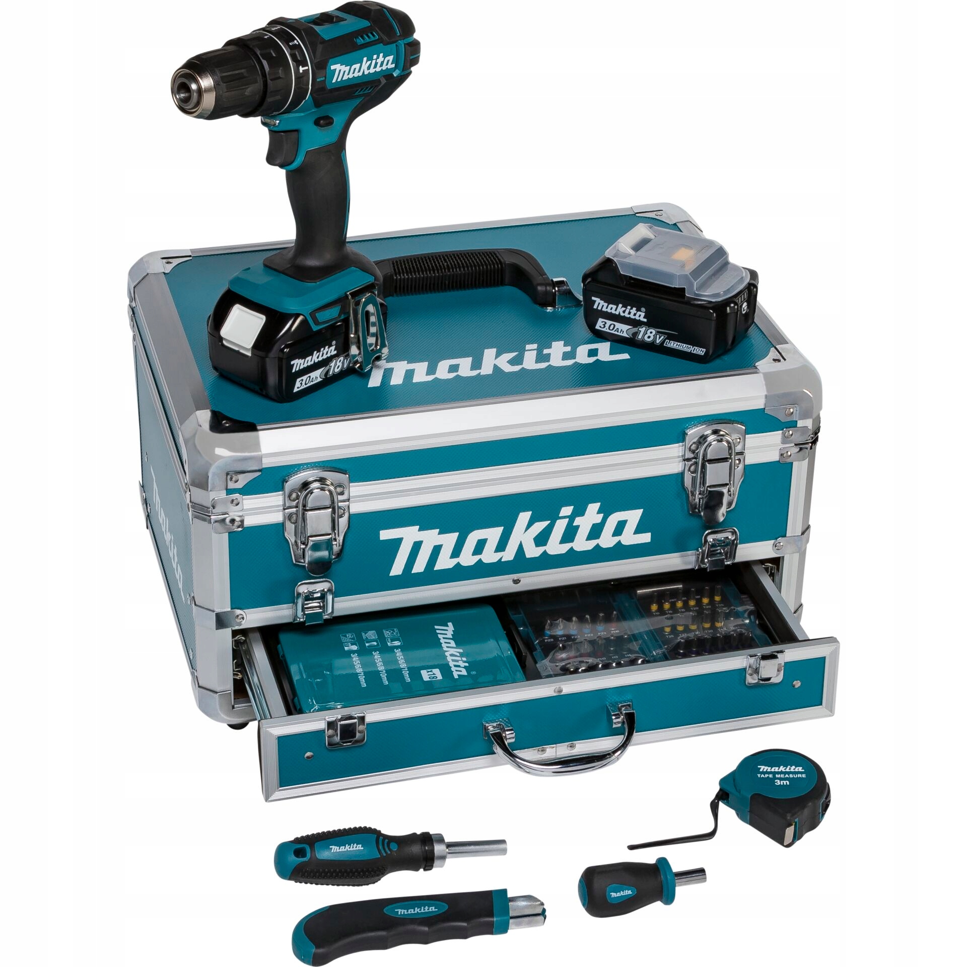 Makita DHP482RFX9 aku. příklepová vrtačka-šroubovák
