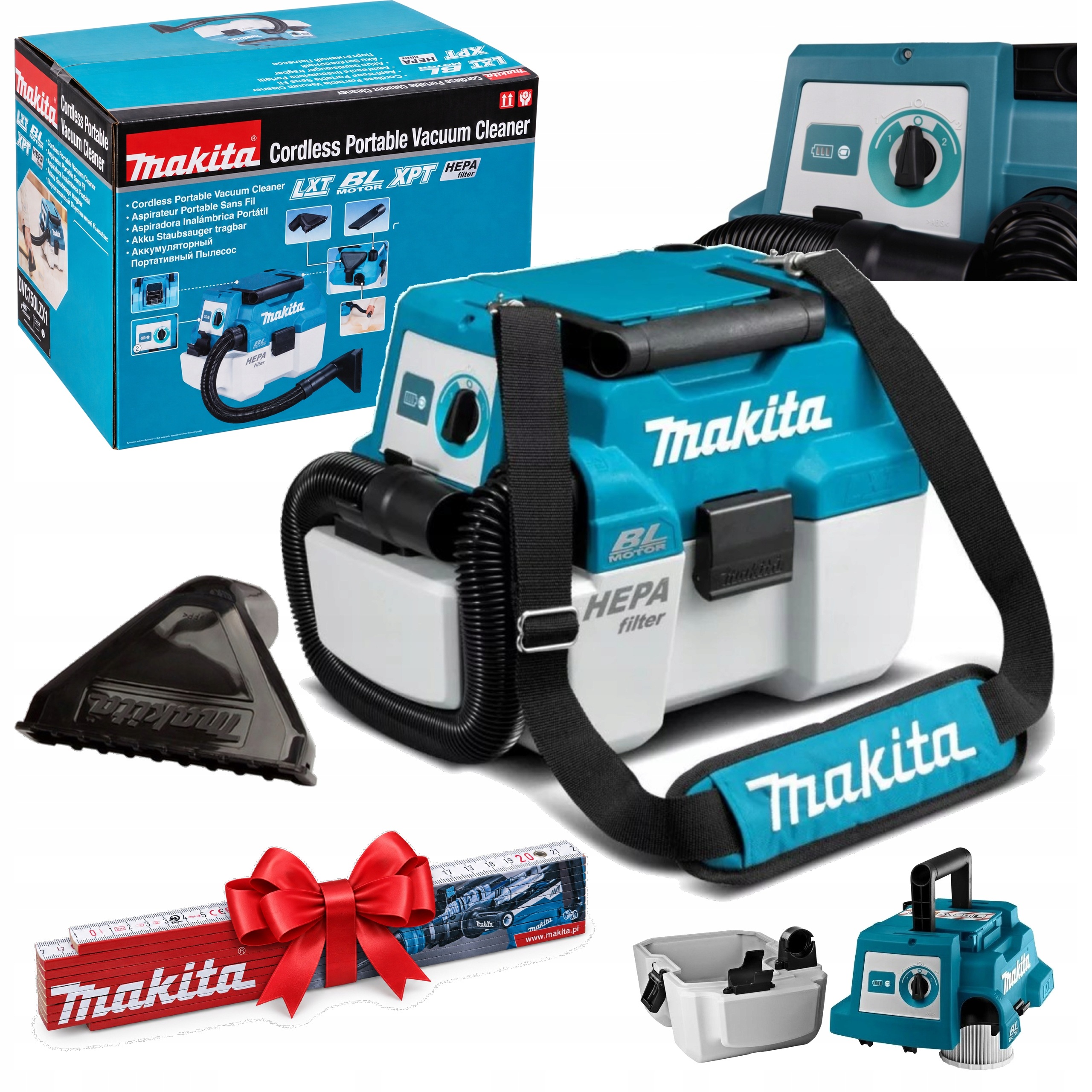 Makita DVC750LZX1 odkurzacz przemysłowy akumulatorowy 18V Lxt 7,5L Body