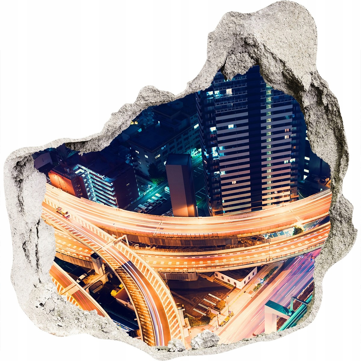 

Fototapeta dziura na ścianę 3d Autostrada w Tokio