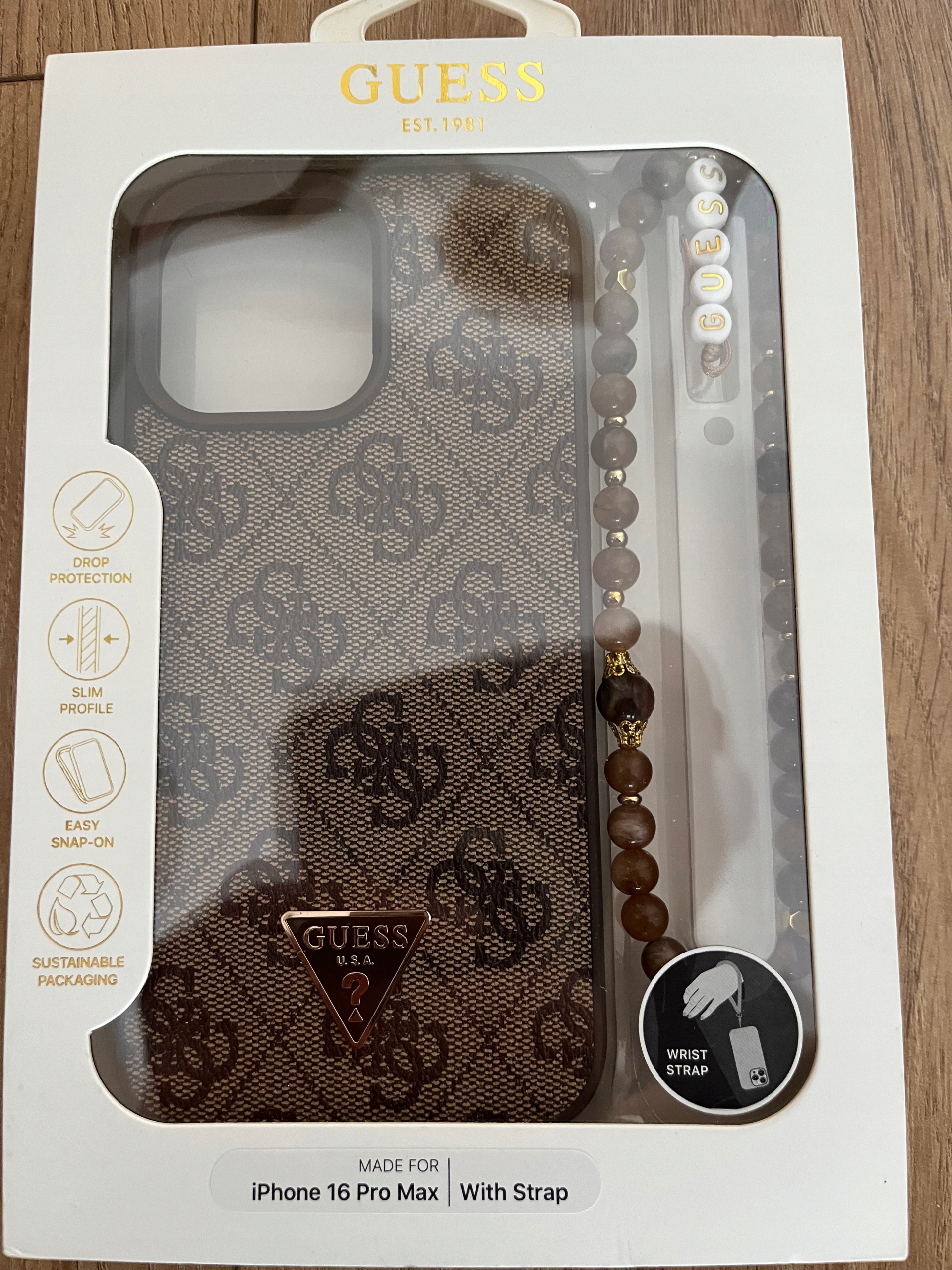 Etui Guess do iphone 16 pro max zawieszka na nadgarstek