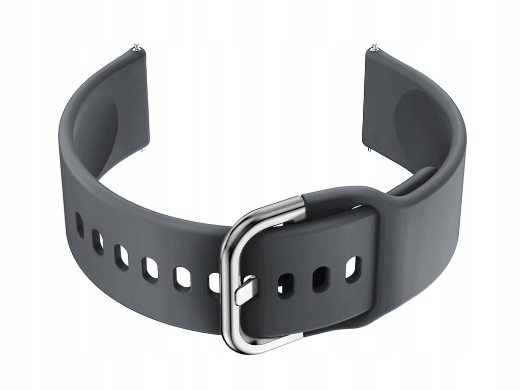 

Pasek gumowy do smartwatch 18mm ciemny szary/sre