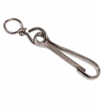 SPRĘŻYNA DO ŁAŃCUCHA Z OKRĘTKĄ NIKLOWANA 50mm