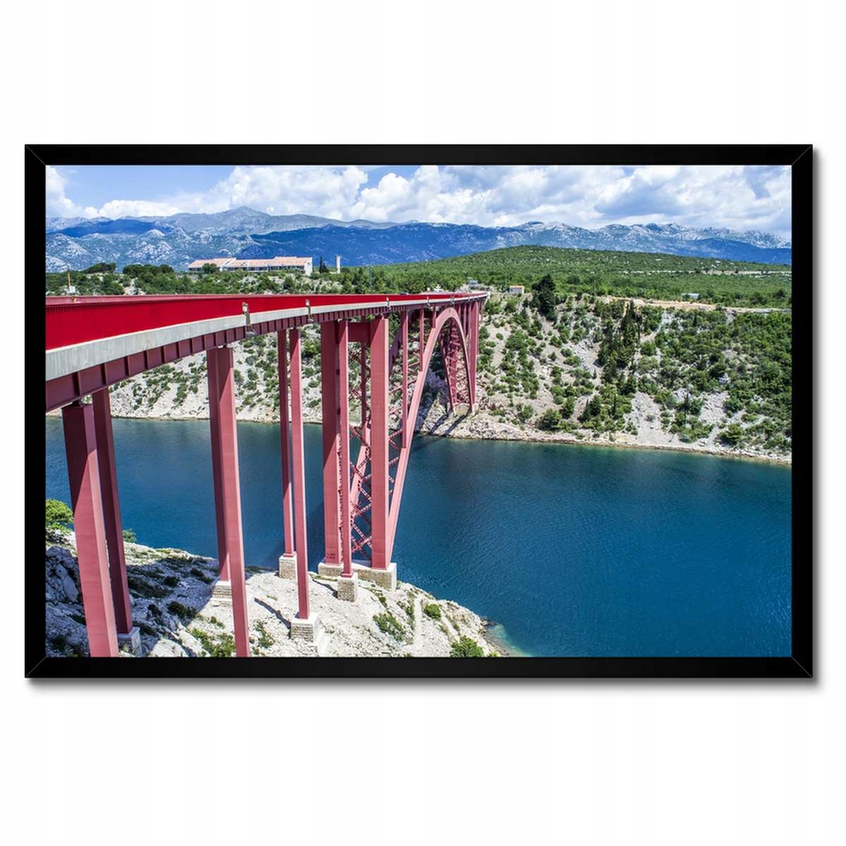 Plakáty v rámu 60x40 Chorvatsko Maslenica Most