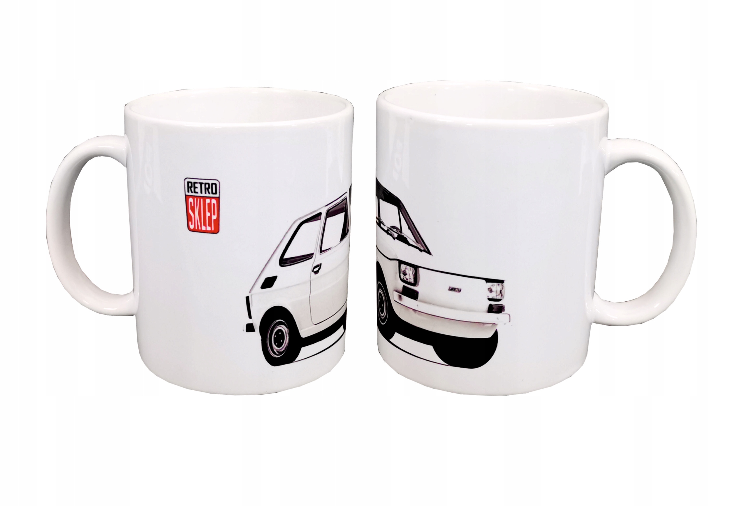 

Kubek Fiat 126p Maluch white ceramiczny 330ml