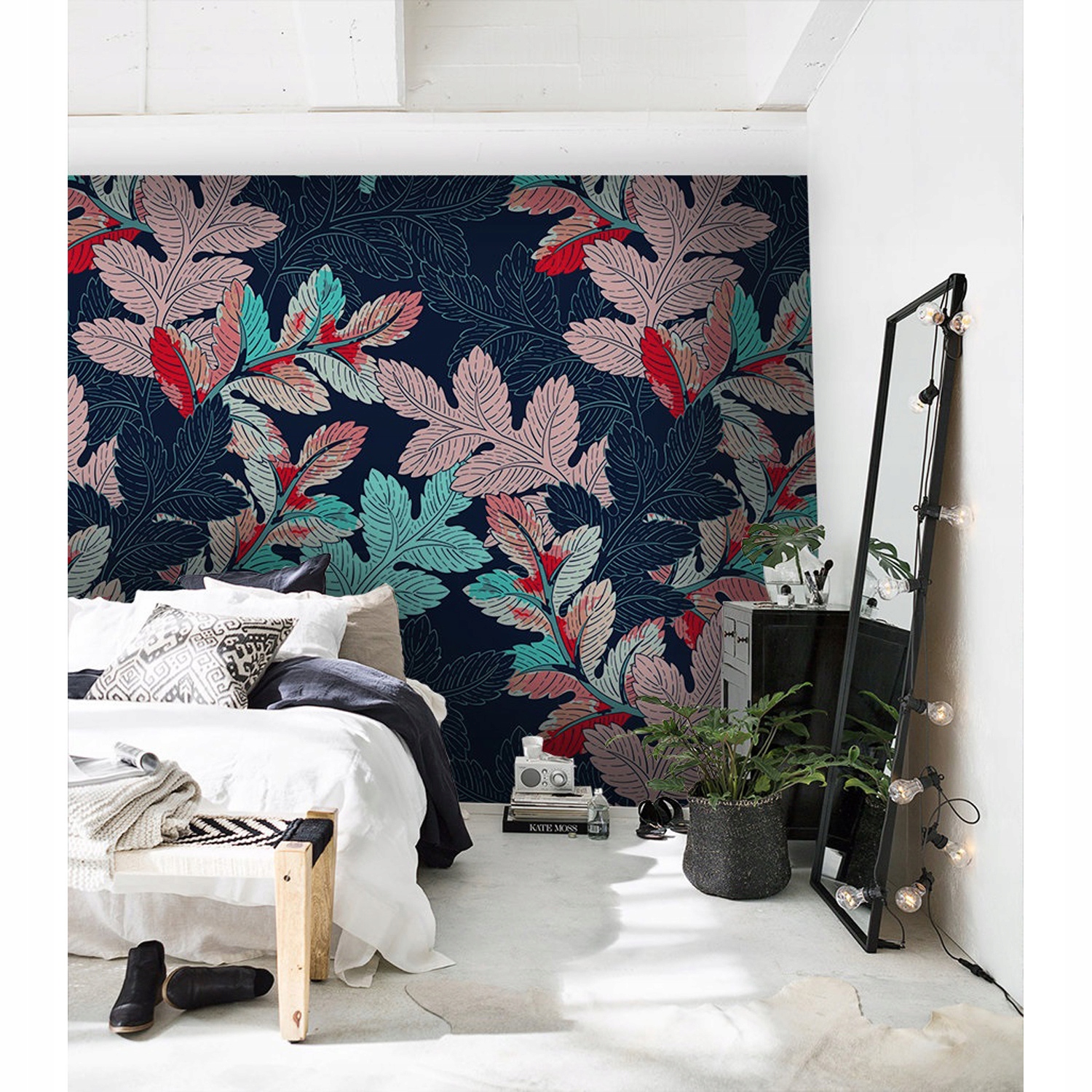 

Tapeta flizelina Liście niebieskie 254x184 + klej