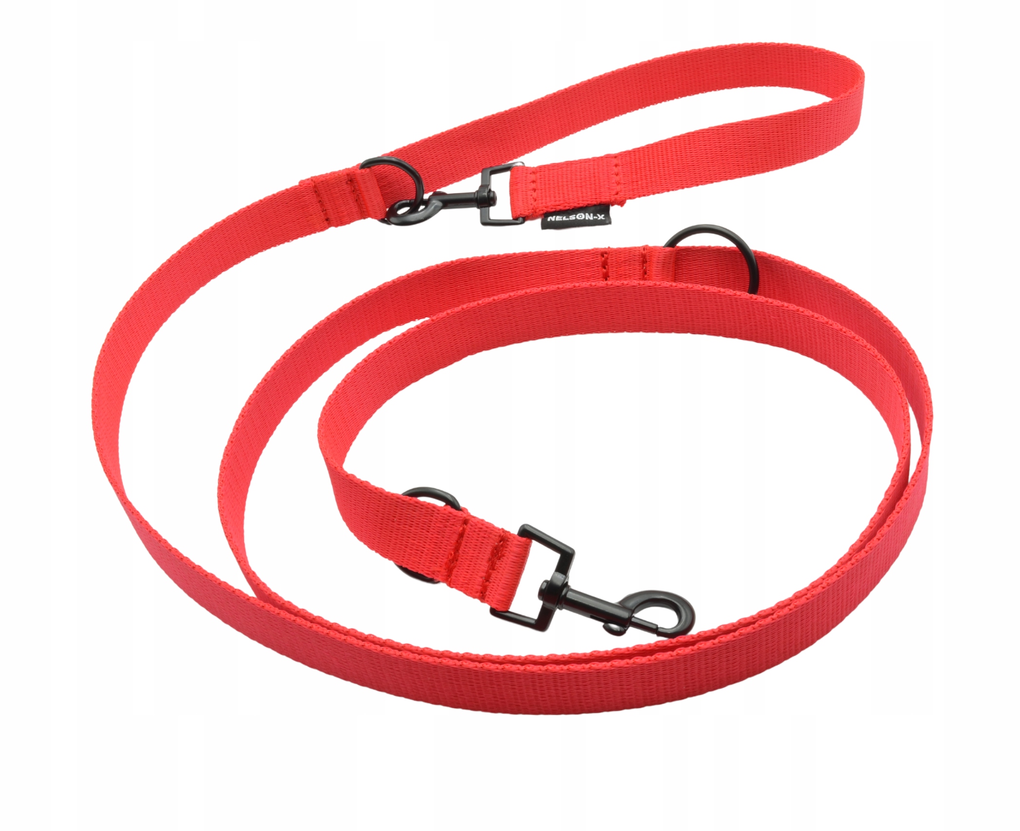 Levně Vodítko Přepínací Pro Psa Nelson-x Basic Black 2,5 M Karabinová Std Černá