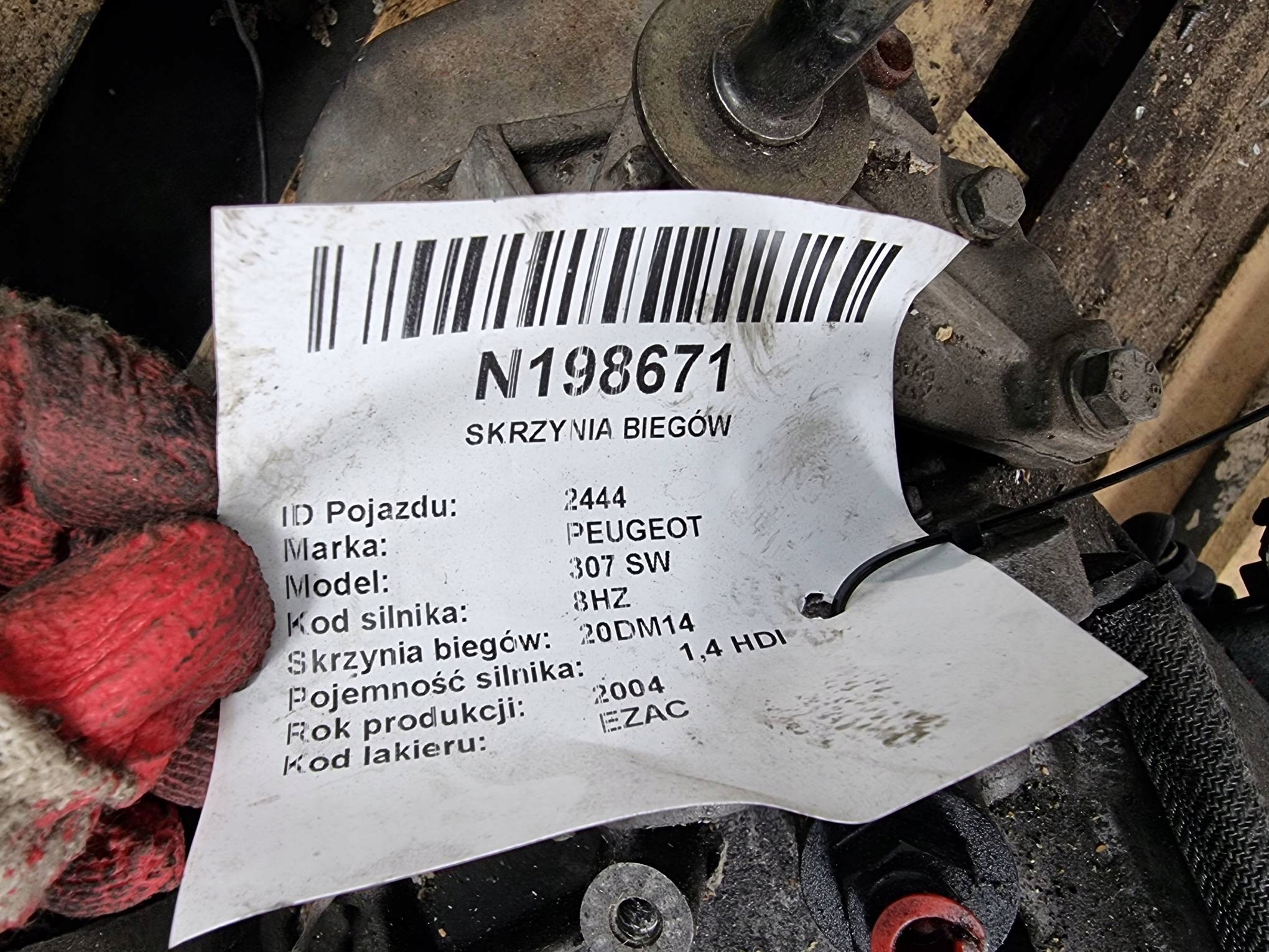Getriebe 20DM25 PEUGEOT 307 SW