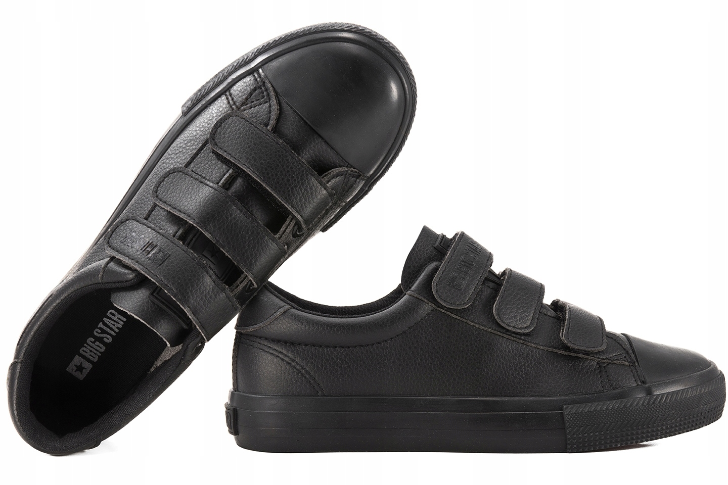 Big Star LL274A206 Trampki Półtrampki Tenisówki Rzepy czarne 38