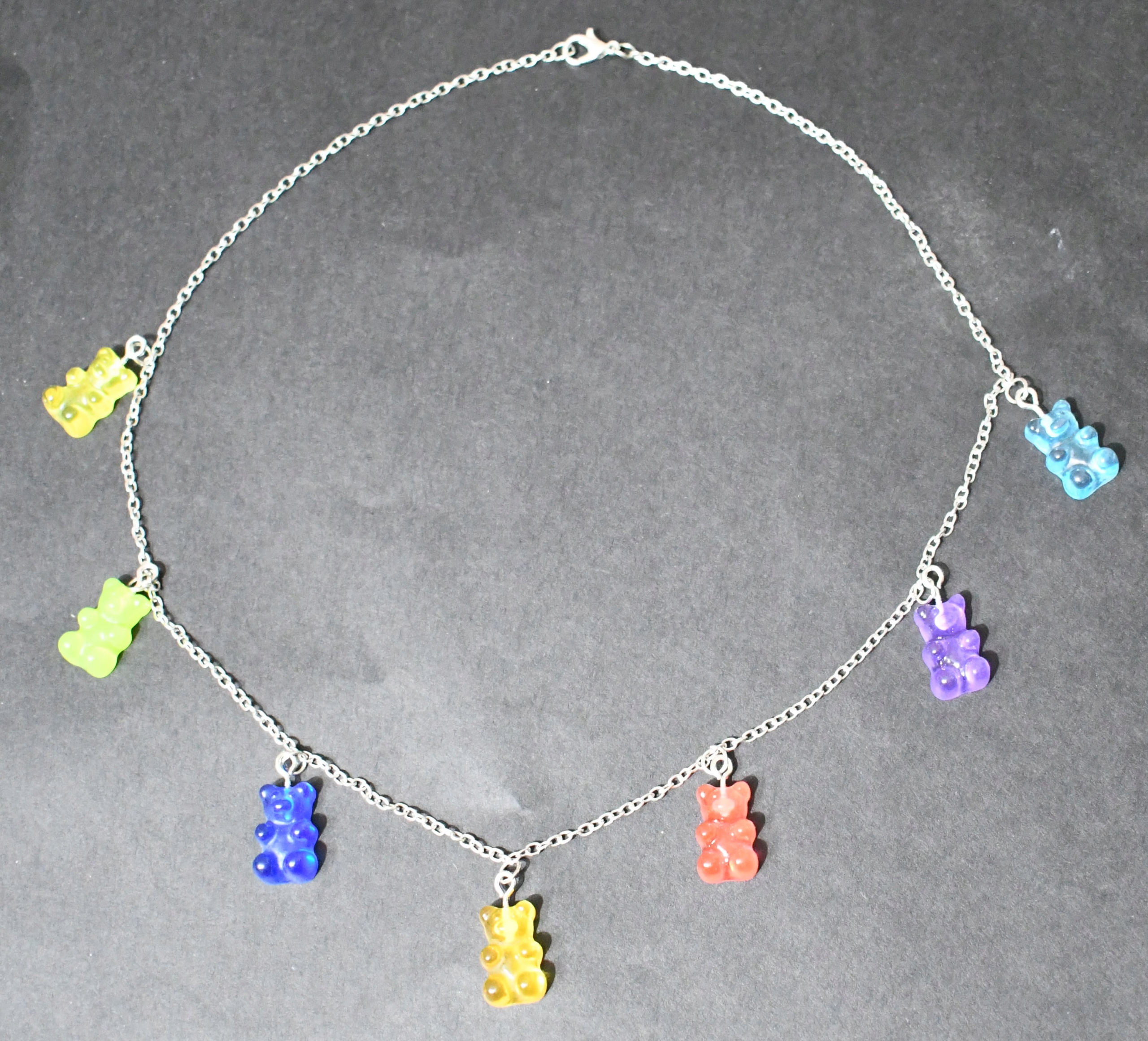 Naszyjnik miś HARIBO, żelki misie 7szt. GUMMY BEAR Marka Stainless steel