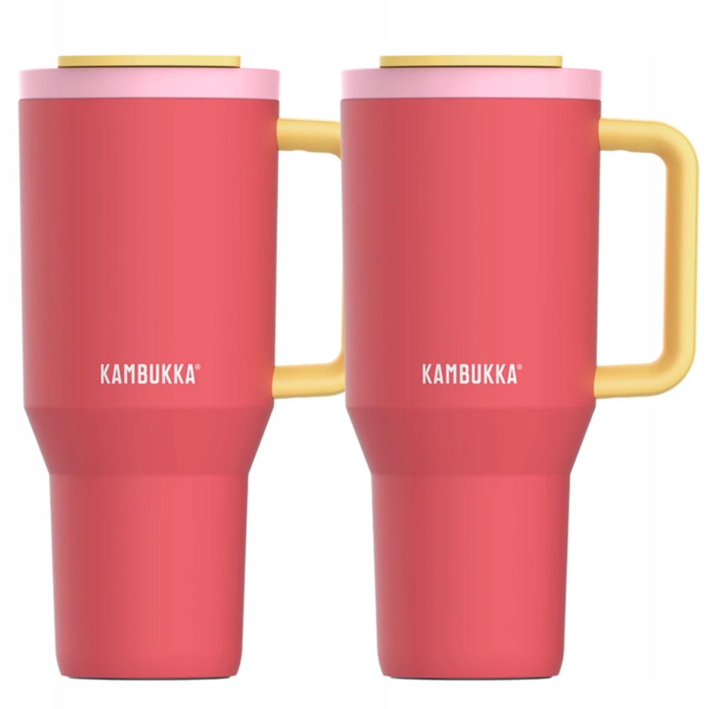 Kambukka Rio Exotic Twins – 2x termohrnček so slamkou 950 ml Pink Papaya