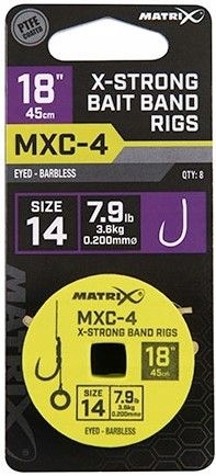 Przypony Matrix Feeder MXC-4 Z Gumką 14 Barbless