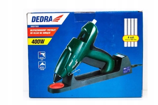 Pistolet do kleju Dedra DED7553 11,2 200 °C Temperatura maksymalna 200°C