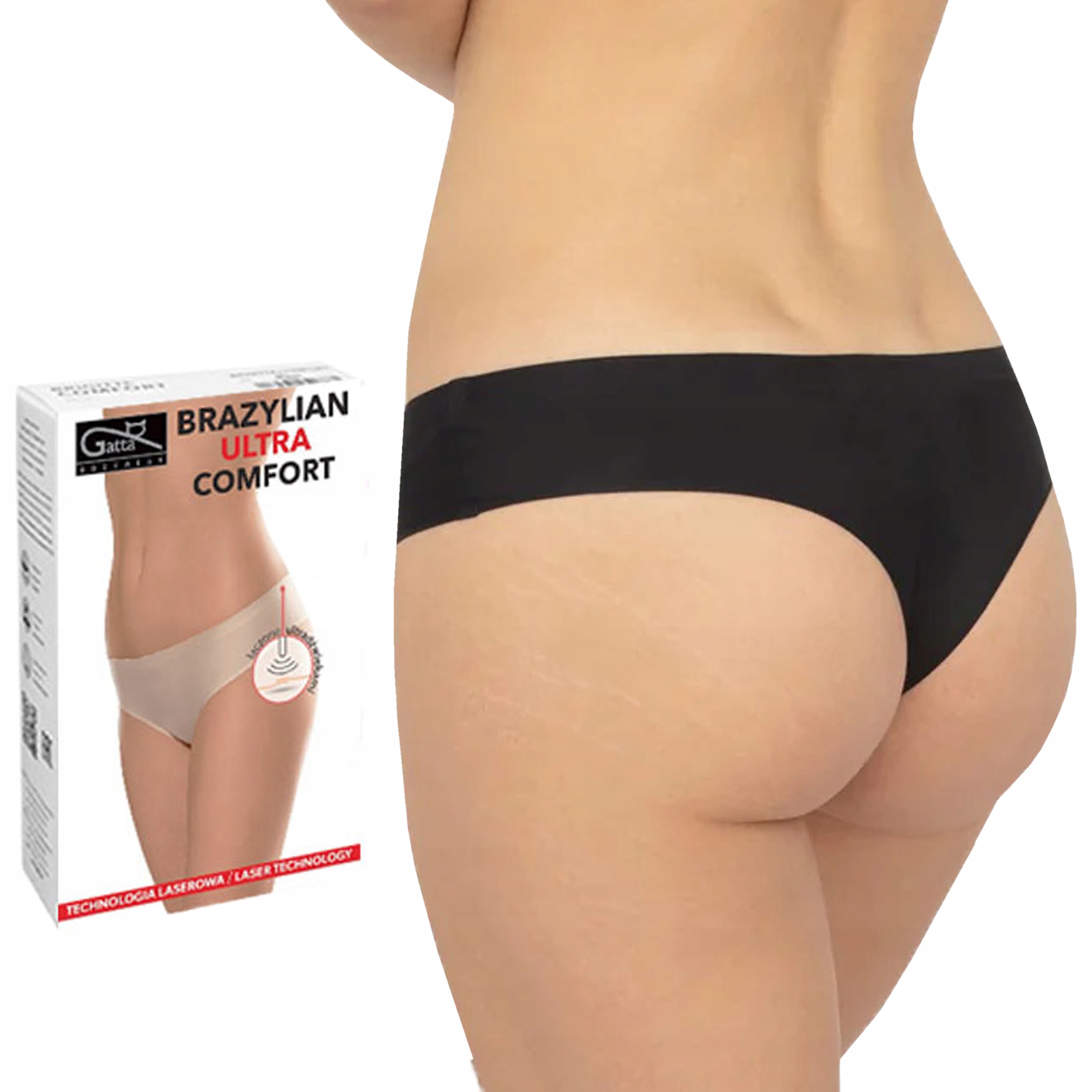

Gatta Figi Brazylian Comfort, bezszwowe, Czarne, M