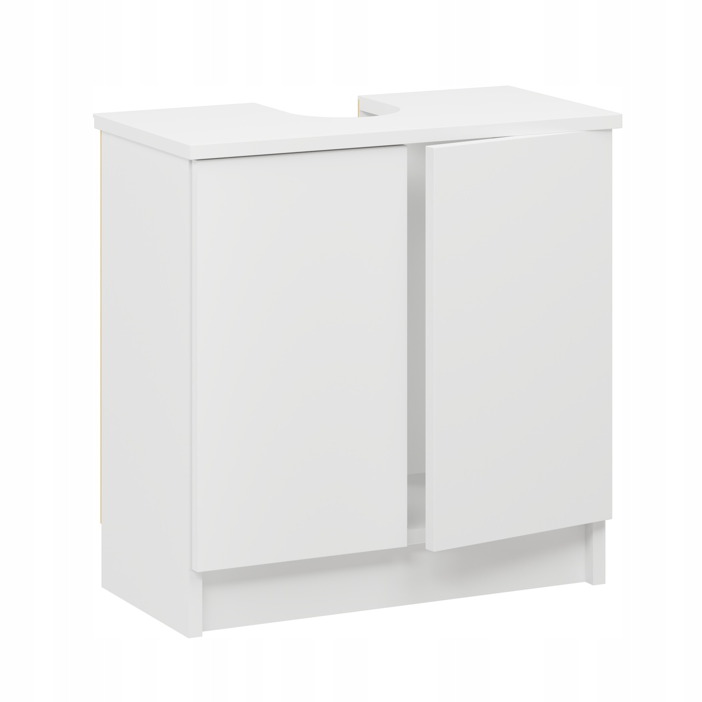 Prostorná skříňka pod umyvadlo s výřezem pro sifon na ručníky bílá matná 60