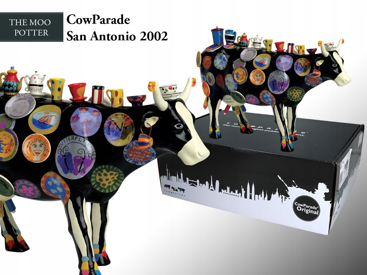 CowParade Houston 2001, Moo Potter, autor: Meredith McCordová.