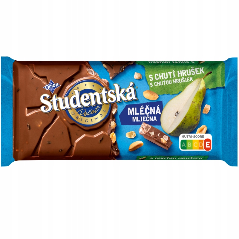 Czekolada Studentska mleczna z gruszkami 170 g