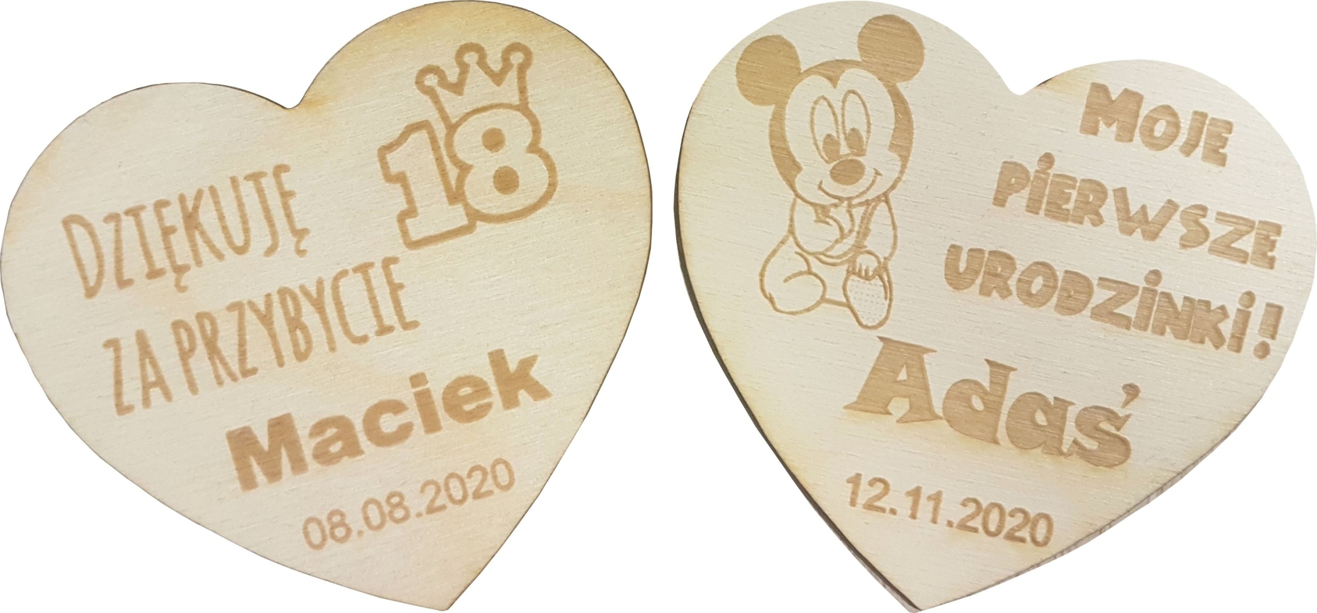 

Magnes Brelok podziękowanie Urodziny Roczek 18 50