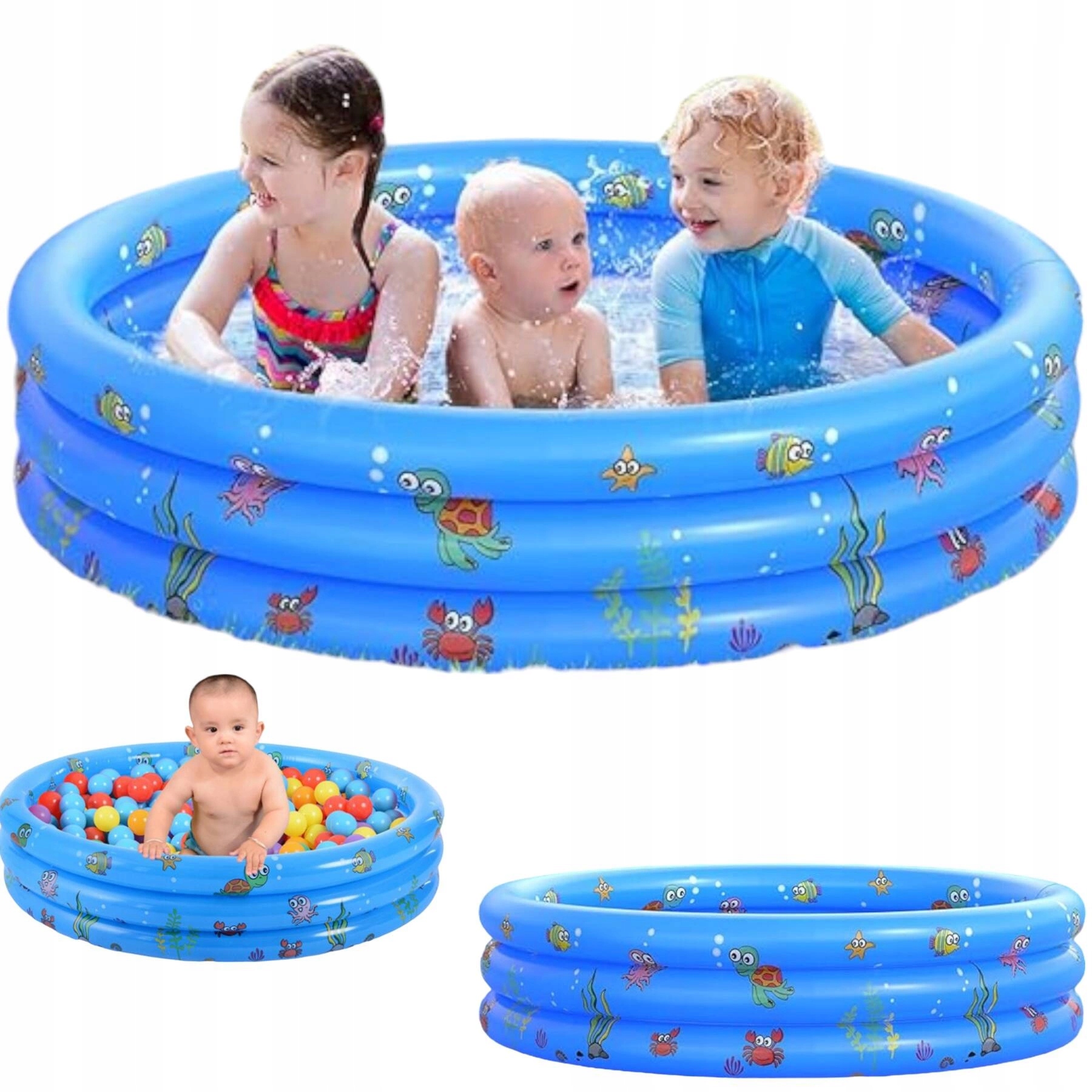 FELFÚJHATÓ GYERMEKMEDENCE KERTI MEDENCE KERTI KÁD STRAND XXL Magasság 32 cm