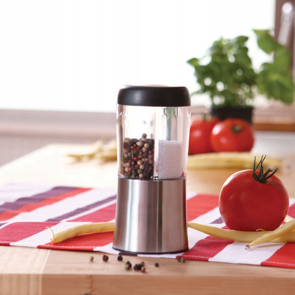 

800192 Młynek Podwójny Do Pieprzu Soli Srebrny