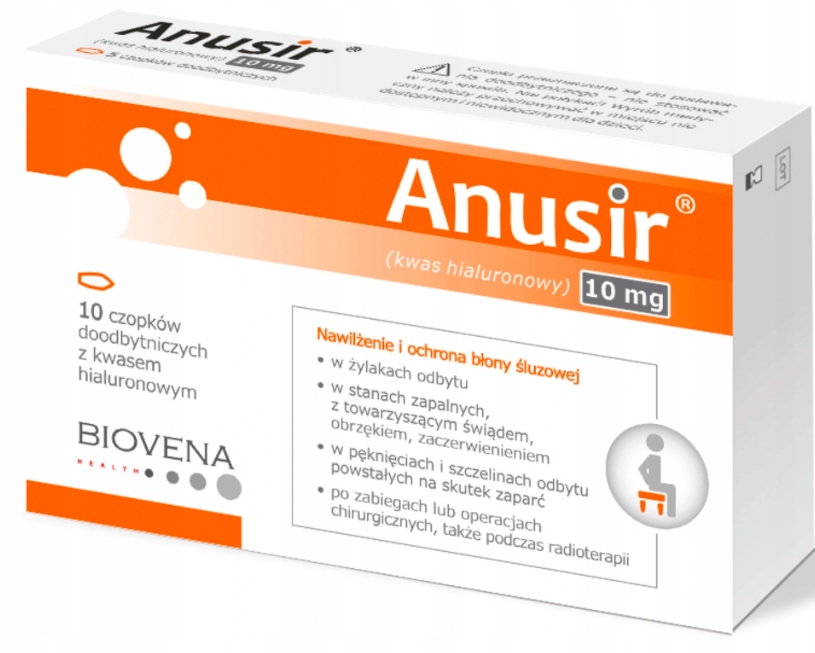 

Biovena Anusir czopki na hemoroidy 10 szt.