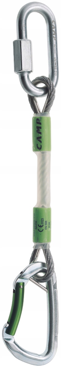 Ocelový karabina Camp Gym Safe Cable 18cm