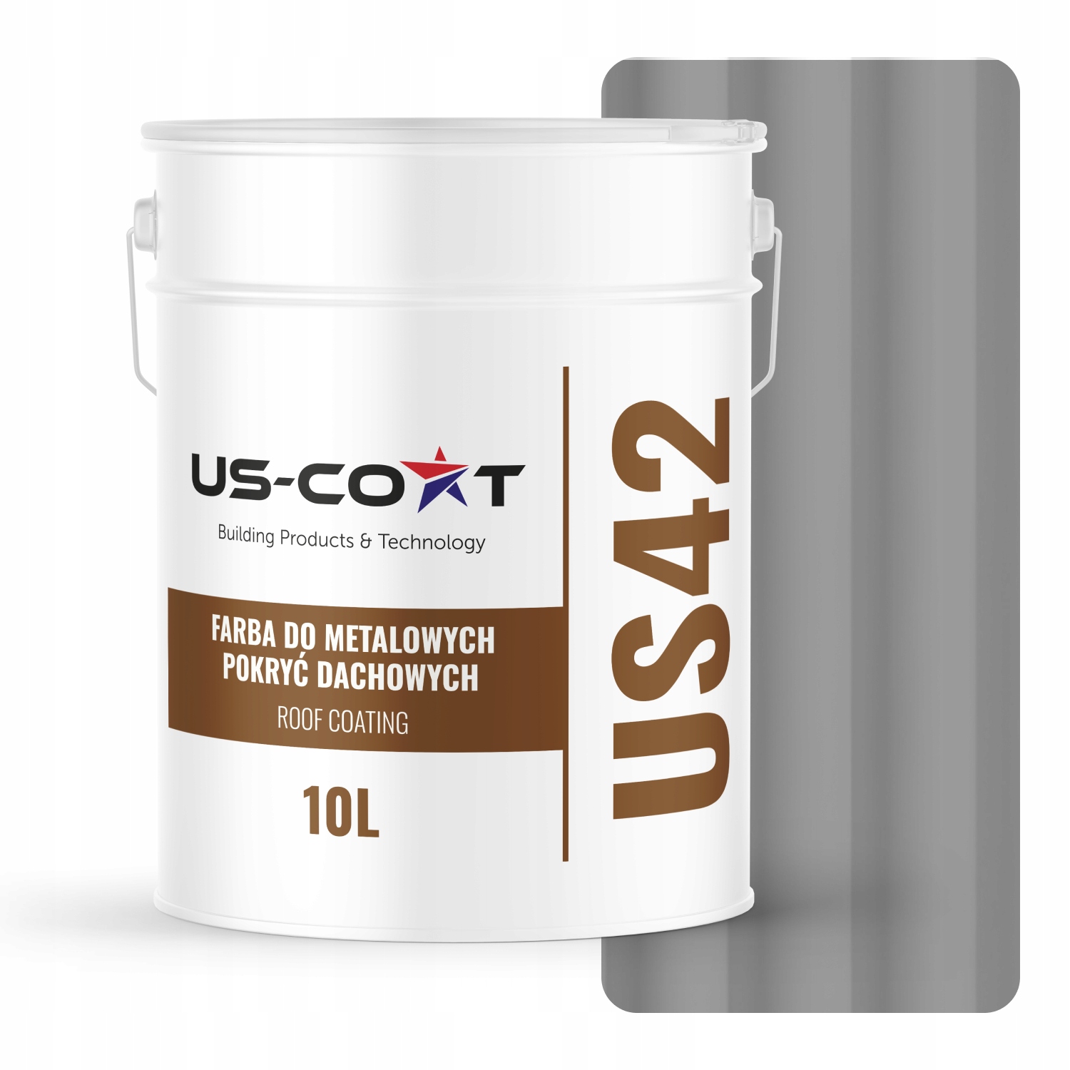 Farba Na Strechu Z Plechu Pozinkovaná Oceľ Šedá Signálna Ral 7004 10 L Polomatná