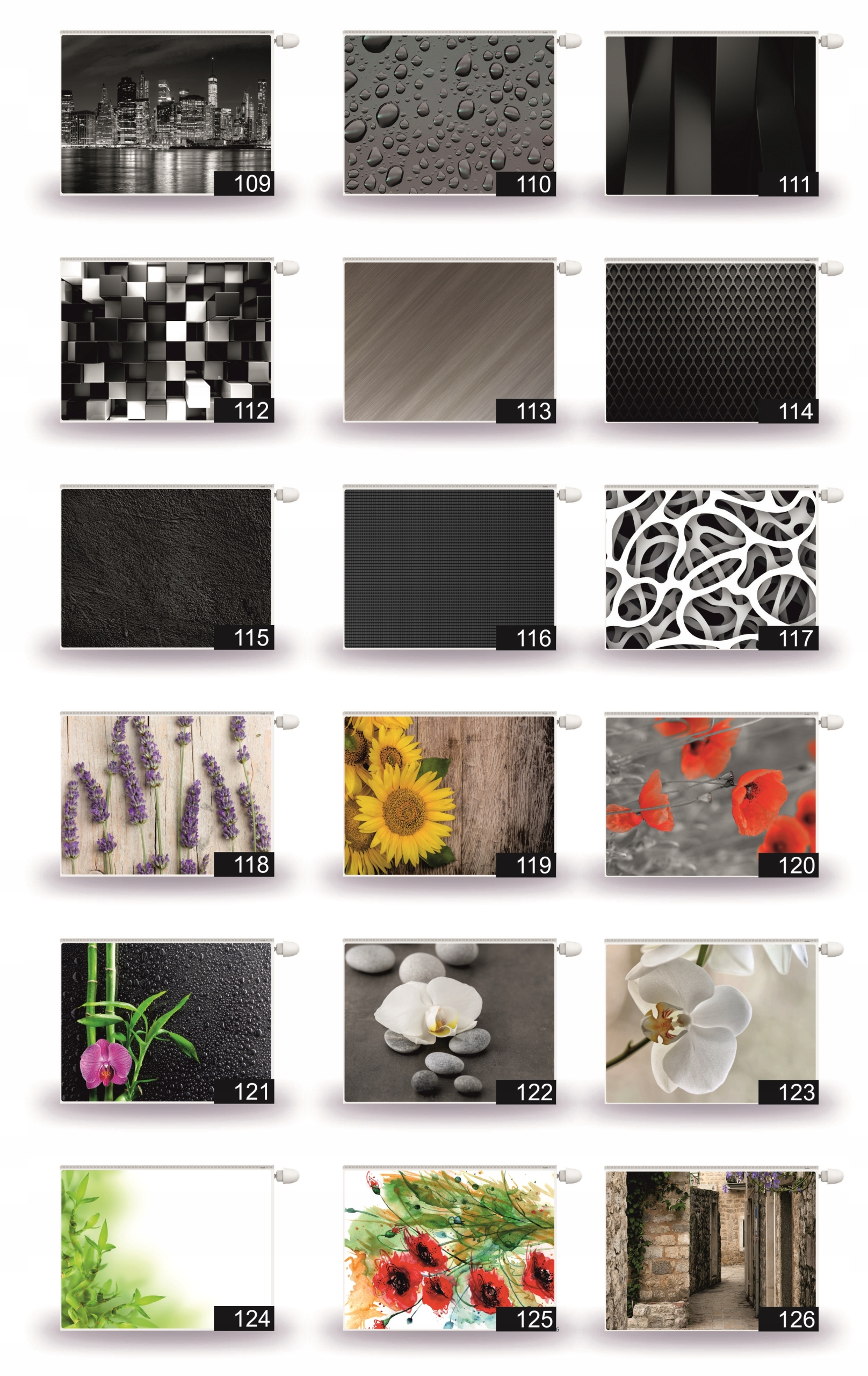 Maskownica na grzejnik wybór wzorów na wymiar Grubość materiału 2 mm