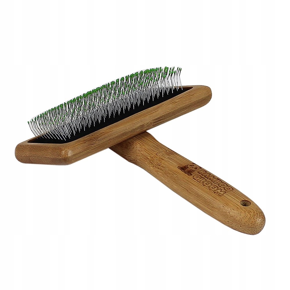 Levně Bamboo Groom Velký jemný kartáč s nerezovými hroty, Finišák