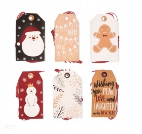 Zawieszki Do Prezentów Ze Sznurkiem, 24szt.MERRY