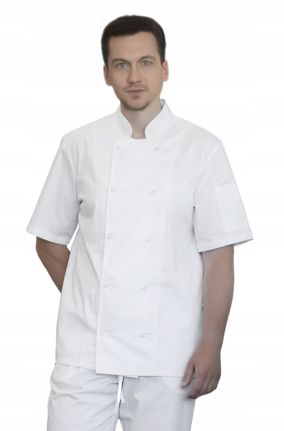 Mikina bílá s elastickým krátkým rukávem, velikost 3XL