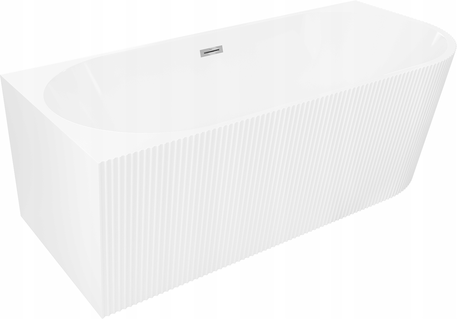 Mexen Silo volně stojící vana 170x80cm, bílá, chrom přepad, levá roh.