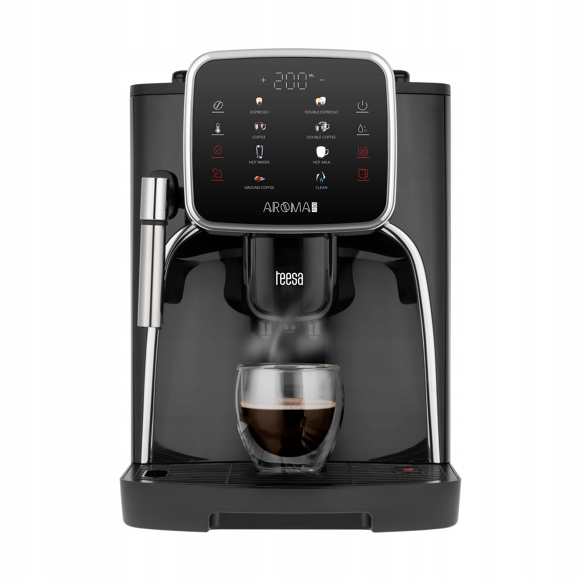 Automatyczny ekspres ciśnieniowy do kawy 1450W spieniacz Teesa Aroma 750