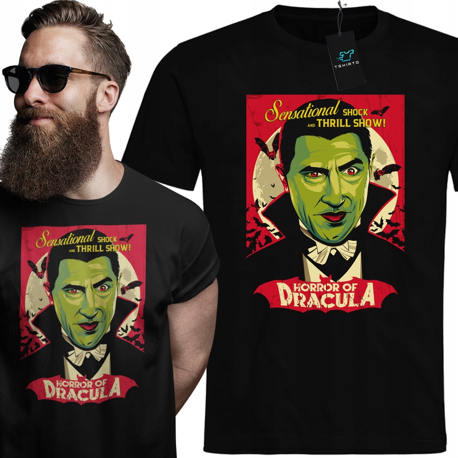 

Koszulka Męska Halloween Dracula Wampir Horror XL