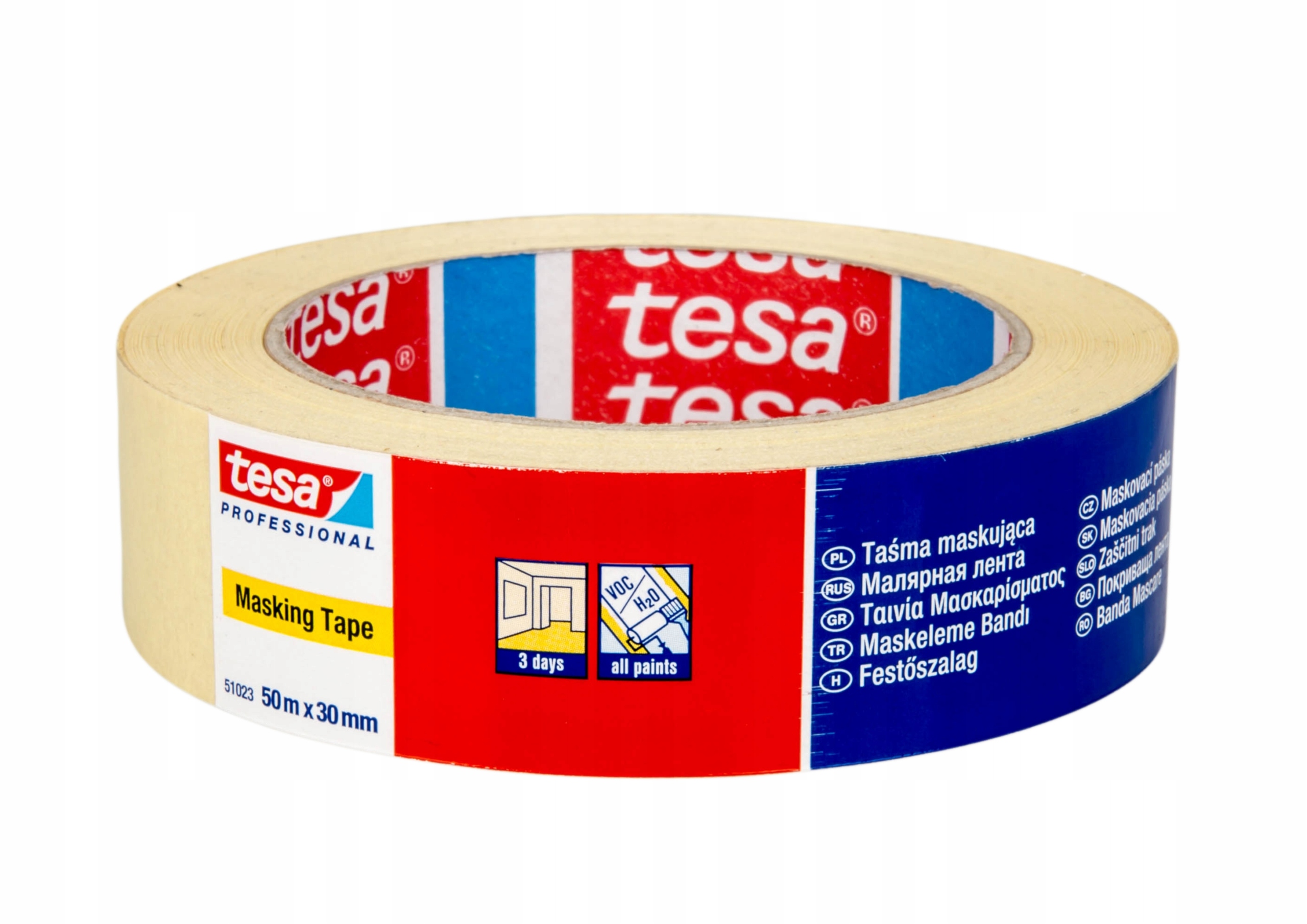 Taśma maskująca malarska tesa 3 dni 50 m x 30 mm