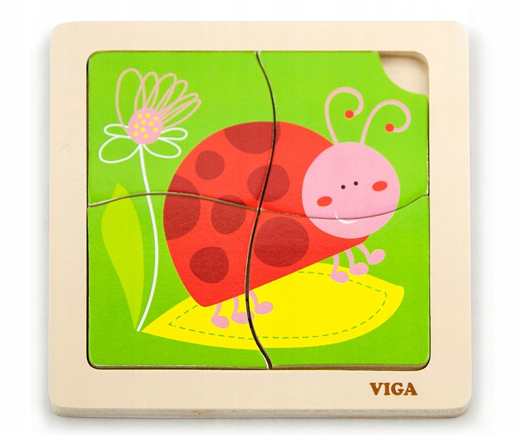 

Puzzle Drewniane Na Podkładce Biedronka 50140 Viga
