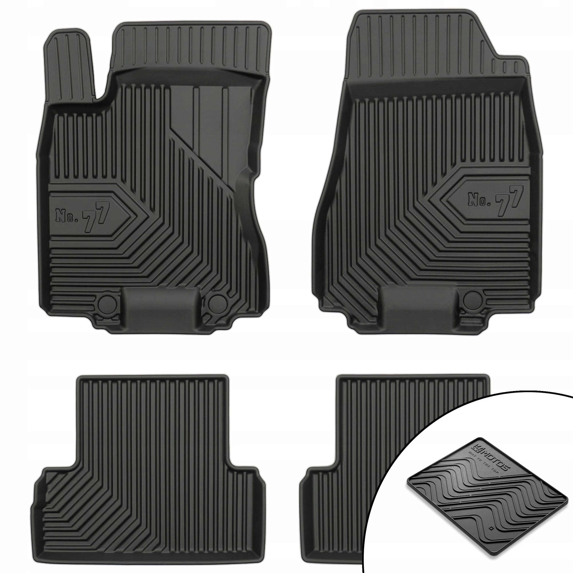 Gumové koberce č.77 pro Nissan X-Trail II 2008-2013 podložka bonus