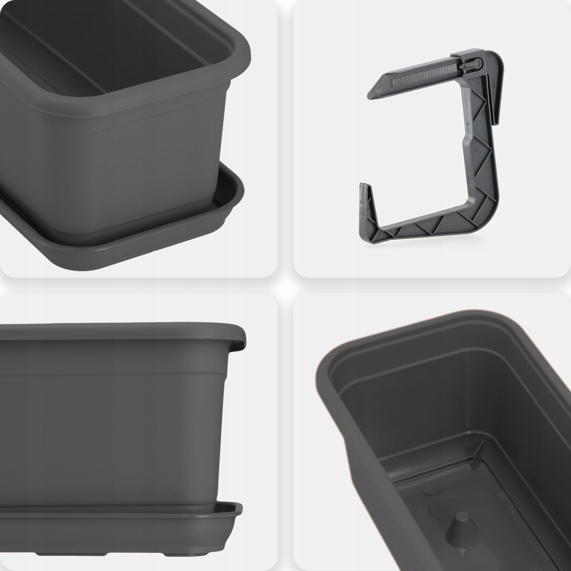 SKRZYNKA BALKONOWA DONICZKA 80cm Z UCHWYTAMI Długość maksymalna 83 cm