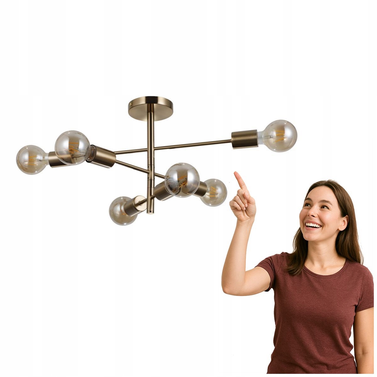 Stropní svítidlo Piansi PND-4025-6-HBR Italux
