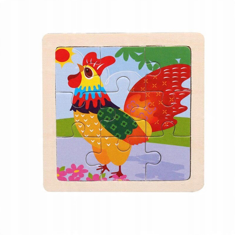 

Puzzle Drewniane Edukacyjne Układanka Kogut