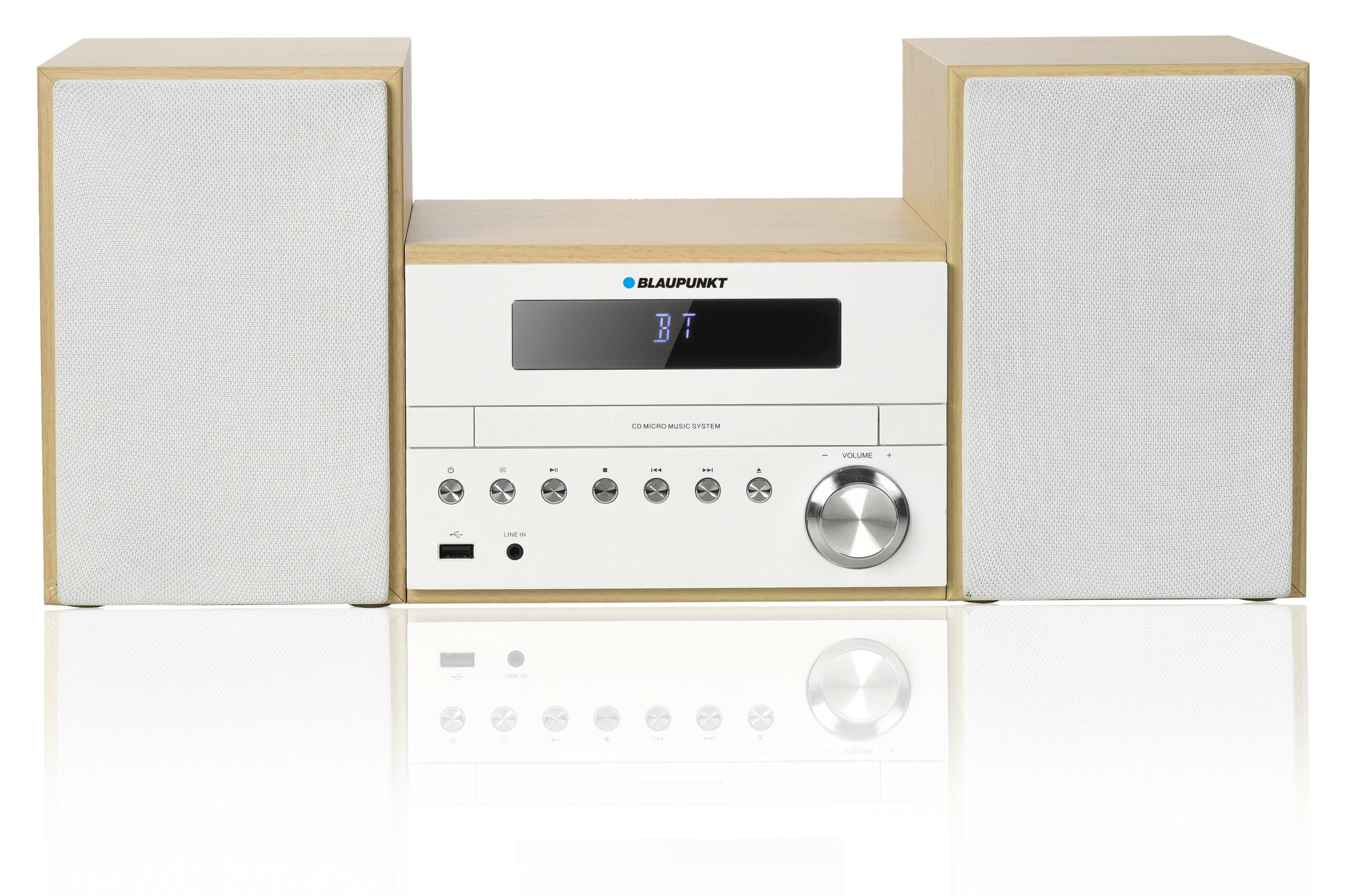 Mikrověž s Bluetooth Cd/usb/ Aux Dřevo Design Blaupunkt MS45BT