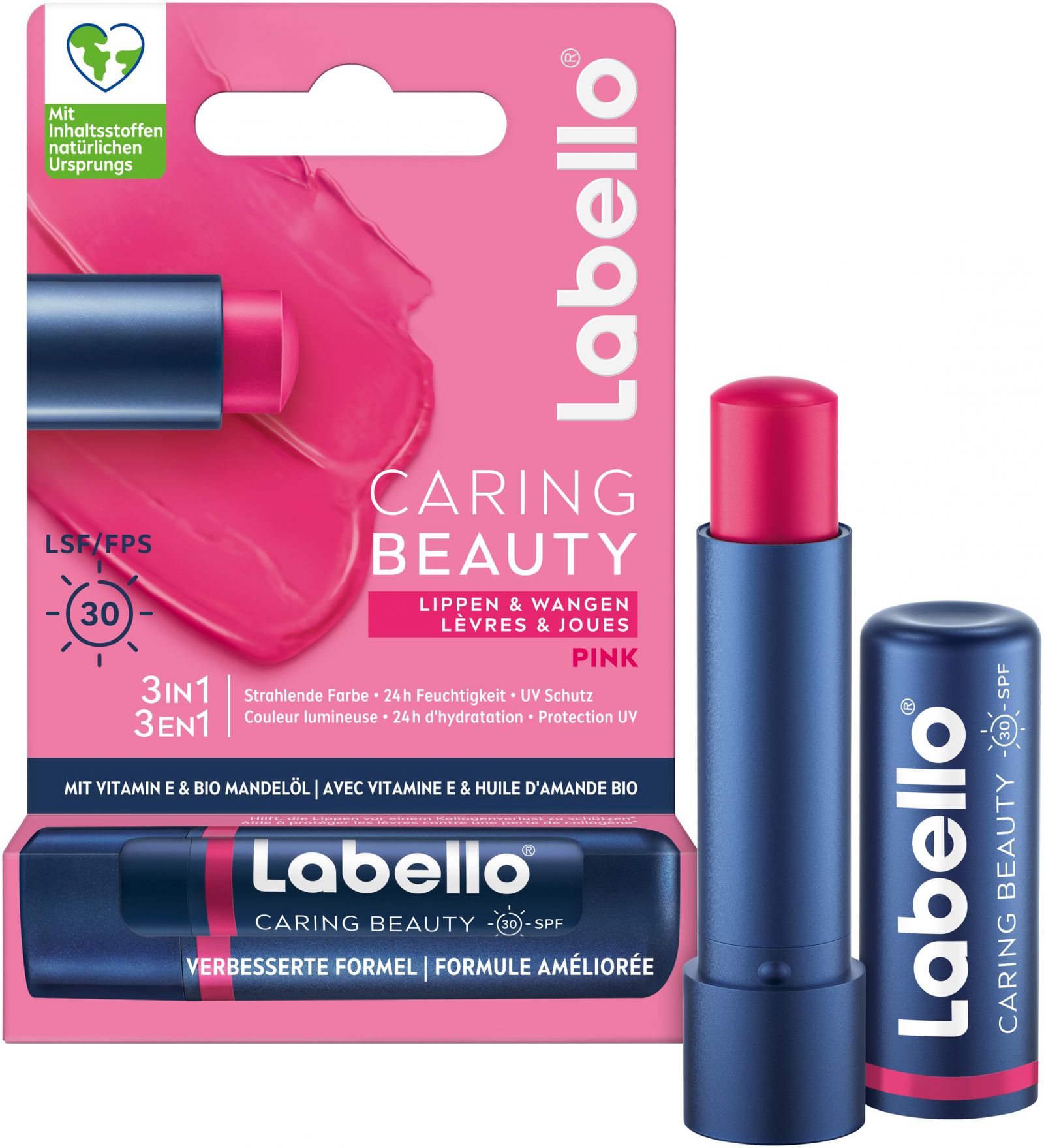 Labello Caring Beauty Pink Lsf 30 Lippen